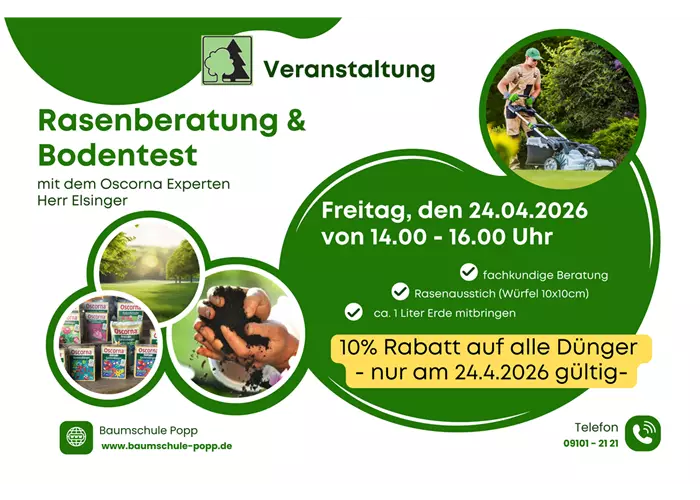 Veranstaltung Rasenberatung mit Bodentest