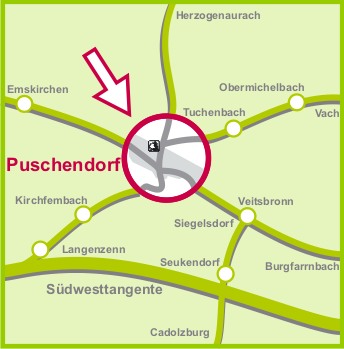 Anfahrt nach Puschendorf
